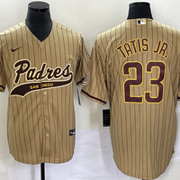 Men's San Diego Padres Fernando Tatis Jr. #23 Tan Replica Player Jersey1 Joint Edition