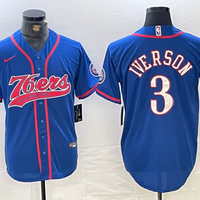 Men's Philadelphia 76ers Allen Iverson #3 Royal Replica Player Jersey