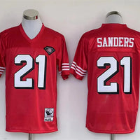 Men's San Francisco 49ers Deion Sanders Mitchell & Ness Scarlet Legacy Replica Jersey1