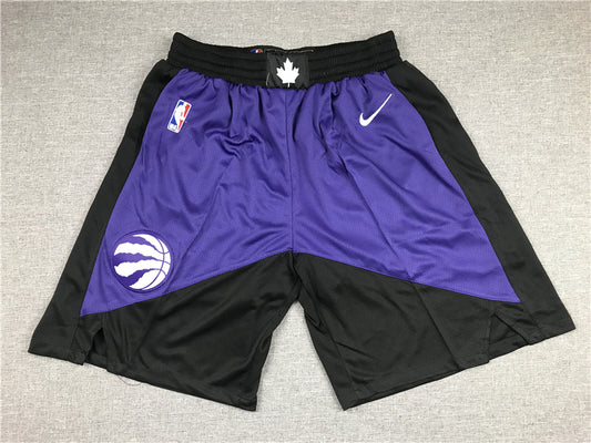Men's Toronto Raptors Black/Purple Basketball Shorts1 2021 New Style