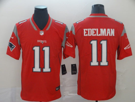 Men's New England Patriots Julian Edelman #11 Red Inverted Legend Jersey1