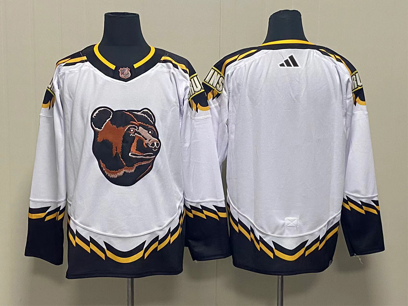 Men's Boston Bruins White Player Blank Jersey1