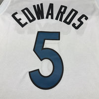 Men's Minnesota Timberwolves Anthony Edwards #5 White Swingman Jersey1 - Association Edition