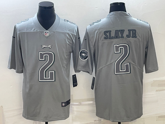 Men's Philadelphia Eagles Darius Slay Jr. #2 Gray Atmosphere Fashion Game Jersey1