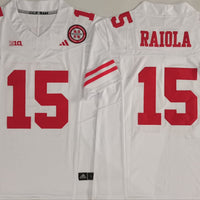 Men's Nebraska Huskers Dylan Raiola #15 White Player Jersey