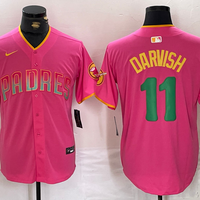 Men's San Diego Padres Yu Darvish #11 Pink Replica Player Jersey1
