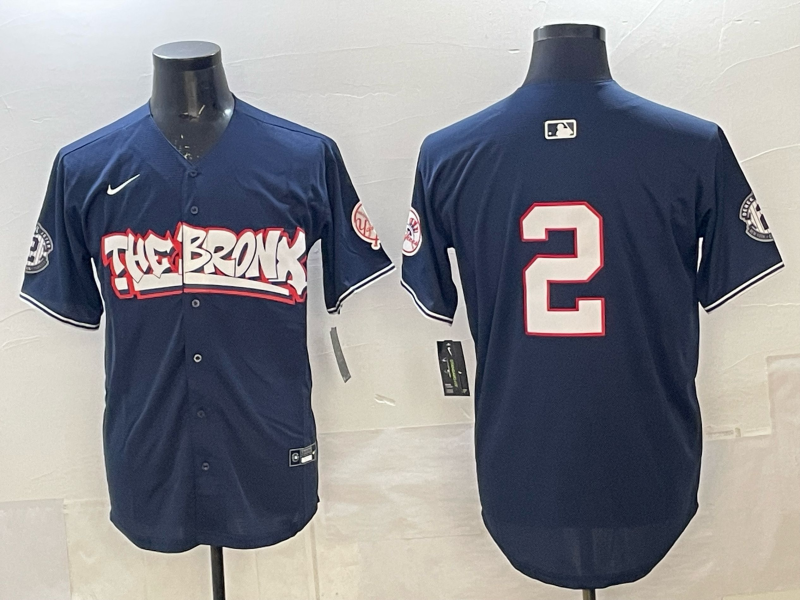 Men's New York Yankees Derek Jeter #2 Navy Game Jersey