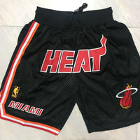 Men's Miami Heat Black Basketball Shorts1