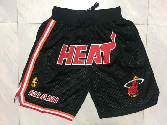 Men's Miami Heat Black Basketball Shorts1