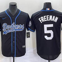 Men's Los Angeles Dodgers Freddie Freeman #5 Black Player Jersey1 Joint Edition