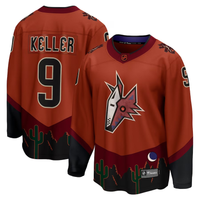 Men's Arizona Coyotes Clayton Keller #9 Burnt Orange Special Edition 2.0 Breakaway Player Jersey1