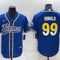Men's Los Angeles Rams Aaron Donald #99 Blue Game Jersey1 Joint Edition