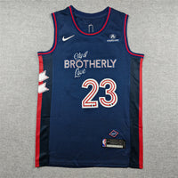 Men's Philadelphia 76ers LeBron James #23 Navy 2023/24 Swingman Jersey - City Edition