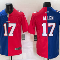Men's Buffalo Bills Josh Allen #17 Royal/Red Player Game Jersey