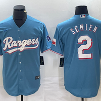 Men's Texas Rangers Marcus Semien #2 Light Blue Replica Player Jersey1