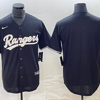 Men's Texas Rangers Black Blank Replica Player Jersey1