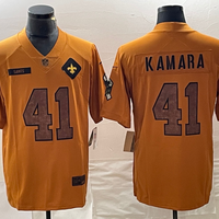 Men's New Orleans Saints Alvin Kamara #41 Brown 2023 Salute To Service Retired Player Limited Jersey1