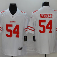 Men's San Francisco 49ers Fred Warner #54 White Game Jersey1