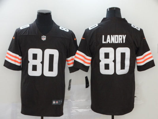 Men's Cleveland Browns Jarvis Landry #80 Brown Game Player Jersey1