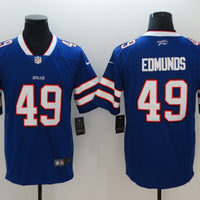 Men's Buffalo Bills Tremaine Edmunds #49 Blue Game Player Jersey1