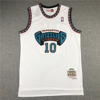 Men's Memphis Grizzlies Mike Bibby #10 White Classics Swingman Jersey1