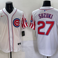 Men's Chicago Cubs Seiya Suzuki #27 White Limited Player Jersey