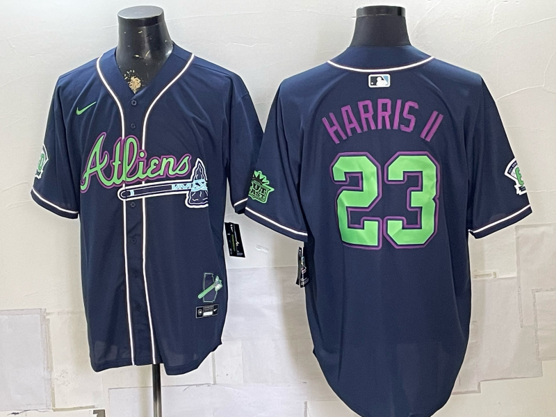 Men's Atlanta Braves Michael Harris II #23 Navy Replica Player Jersey