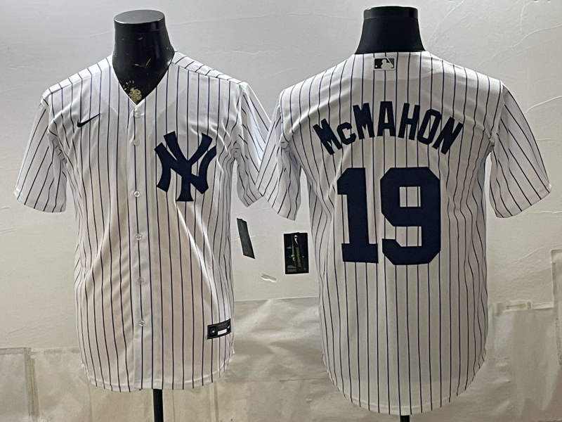 Men's New York Yankees Ryan McMahon #19 White Home Replica Jersey
