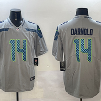 Men's Seattle Seahawks Sam Darnold #14 Gray Game Player Jersey