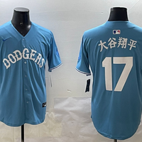 Men's Los Angeles Dodgers Shohei Ohtani #17 Light Blue Player Jersey1