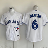 Men's Toronto Blue Jays Alek Manoah #6 White Home Limited Player Jersey1