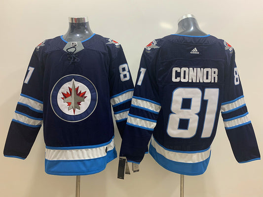 Men's Winnipeg Jets Kyle Connor #81 Navy Player Jersey1