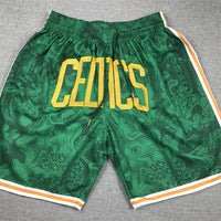 Men's Boston Celtics Green Year of the Tiger Edition Pocket Shorts1