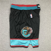 Men's Memphis Grizzlies Black/Turquoise Basketball Shorts1