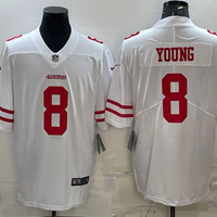 Men's San Francisco 49ers Steve Young #8 White Game Jersey1