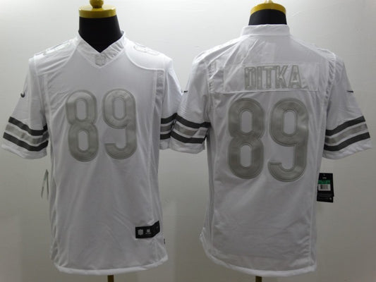 Men's Chicago Bears Mike Ditka #89 White Game Jersey1