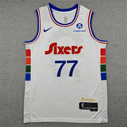Men's Philadelphia 76ers V. J. Edgecombe #77 White 2024/25 Swingman Player Jersey - City Edition