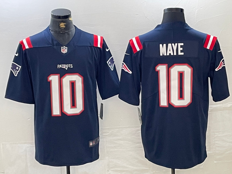 Drake Maye New England Patriots Navy Jersey
