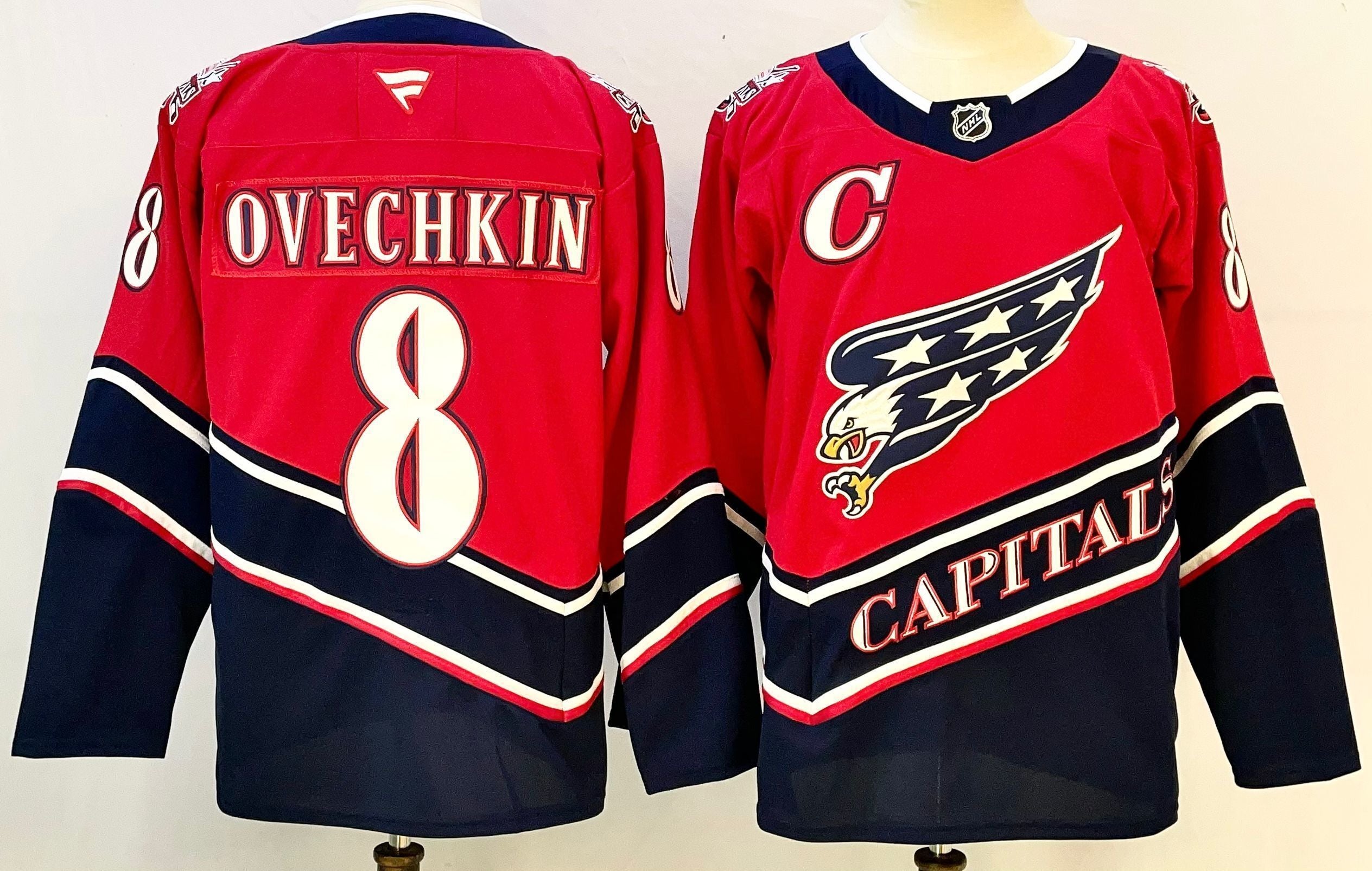 Men's Washington Capitals Alexander Ovechkin #8 Red Premium Player Jersey