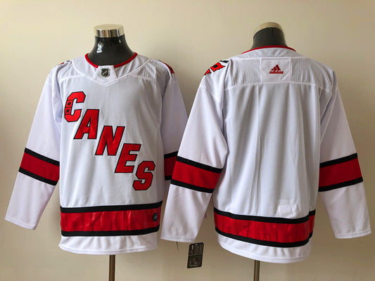 Men's Carolina Hurricanes White Away Primegreen Authentic Blank Player Jersey1
