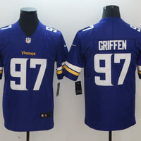 Men's Minnesota Vikings Everson Griffin #97 Purple Game Jersey1