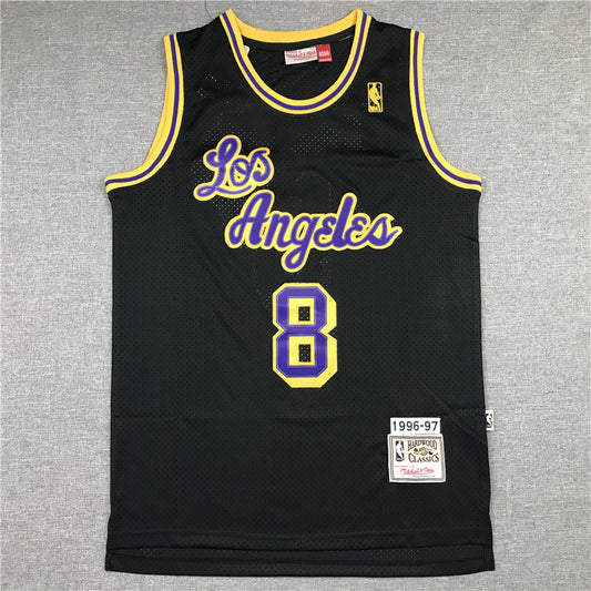 Men's Los Angeles Lakers Kobe Bryant #8 Black Classics Player Jersey1