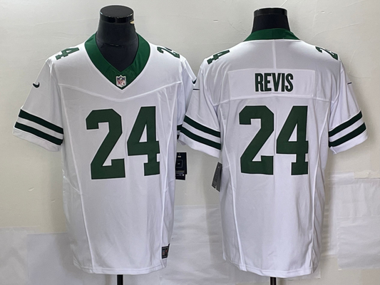 Men's New York Jets Darrelle Revis #24 White Legacy Vapor F.U.S.E. Limited Jersey1