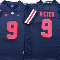 Men's Ohio State Buckeyes Binjimen Victor #9 Black Player Game Jersey