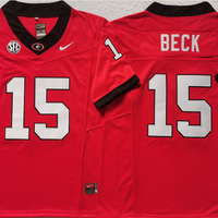 Men's Georgia Bulldogs Carson Beck #15 Red Game Jersey