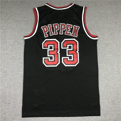 Men's Chicago Bulls Scottie Pippen 1997-98 Black Hardwood Classics Swingman Jersey1