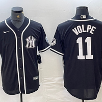 Men's New York Yankees Anthony Volpe #11 Black Limited Jersey1