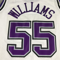 Men's Sacramento Kings Jason Williams White Hardwood Classics Swingman Jersey1