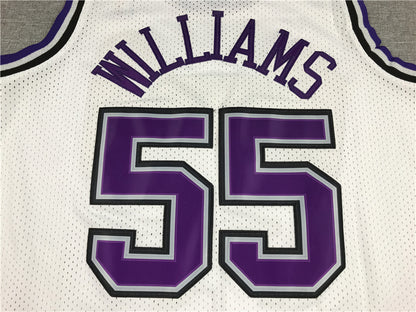 Men's Sacramento Kings Jason Williams White Hardwood Classics Swingman Jersey1