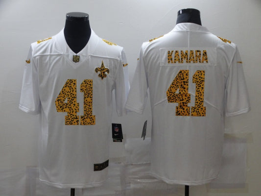 Men's New Orleans Saints Alvin Kamara #41 White Game Player Jersey1